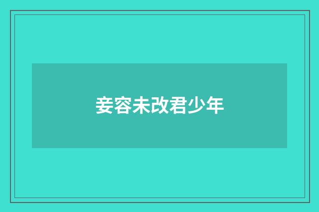 妾容未改君少年