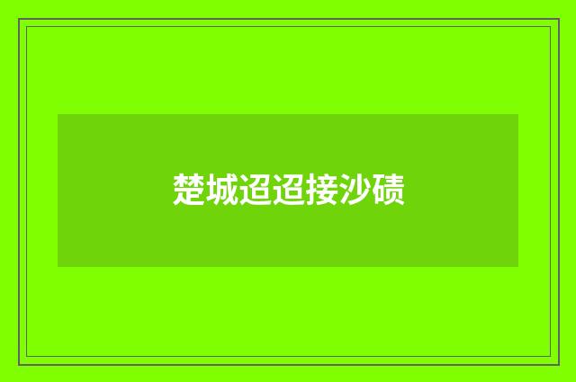 楚城迢迢接沙碛