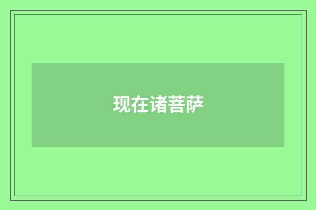 现在诸菩萨