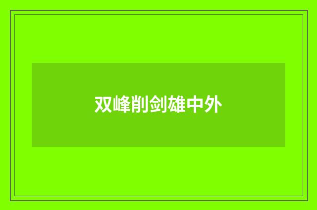 双峰削剑雄中外