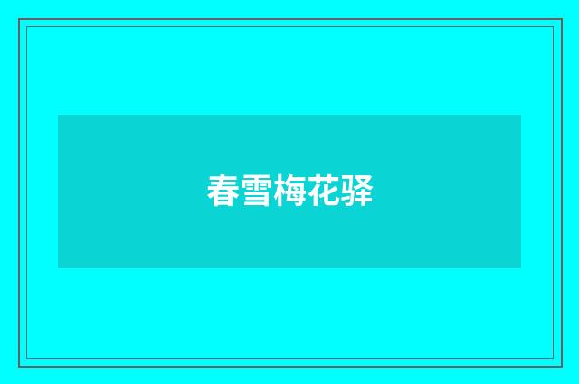 春雪梅花驿