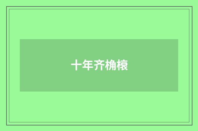 十年齐桷榱