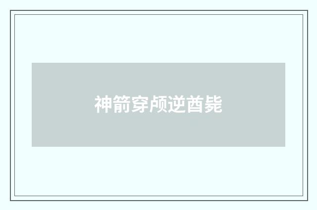 神箭穿颅逆酋毙