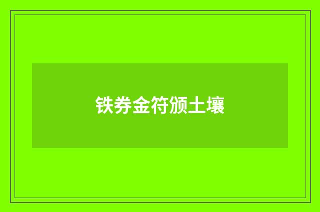 铁券金符颁土壤