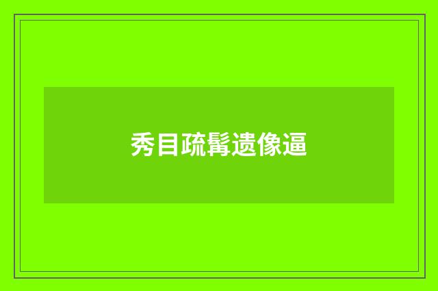 秀目疏髯遗像逼