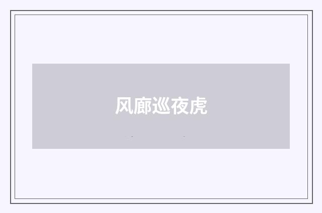 风廊巡夜虎