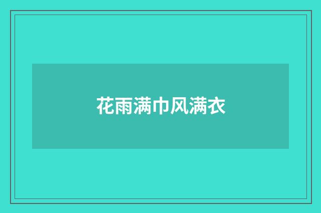 花雨满巾风满衣