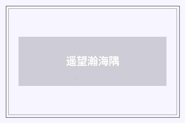 遥望瀚海隅