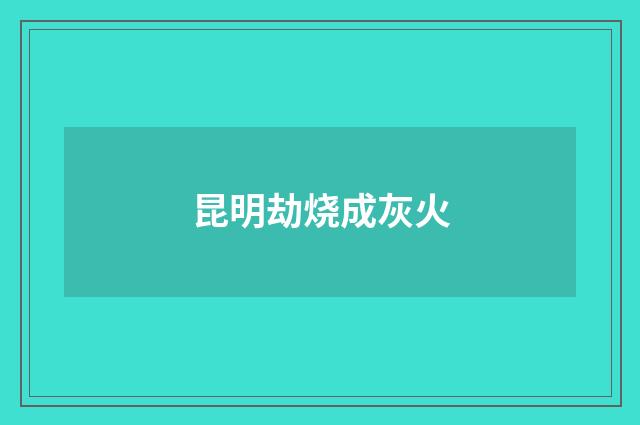 昆明劫烧成灰火