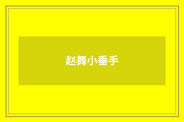 赵舞小垂手
