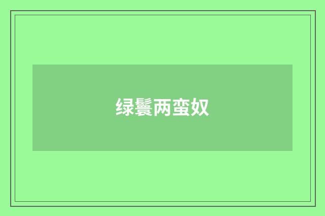 绿鬟两蛮奴
