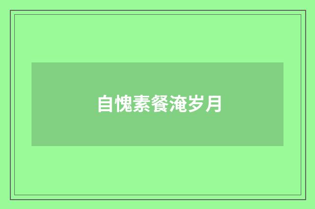 自愧素餐淹岁月