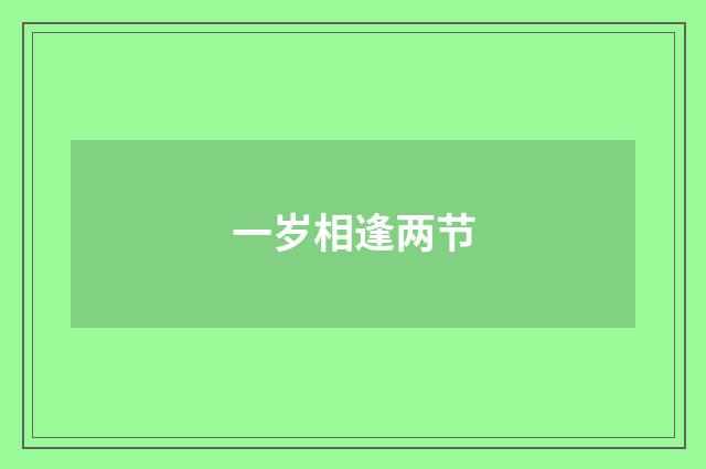 一岁相逢两节