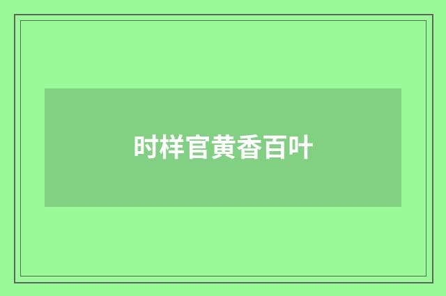 时样官黄香百叶