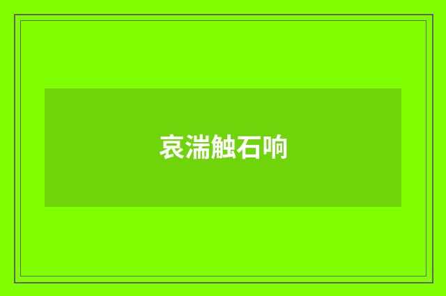 哀湍触石响