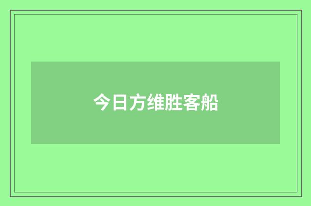今日方维胜客船