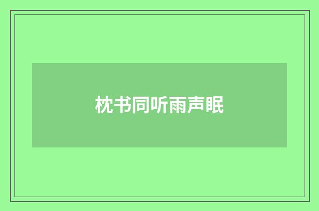 枕书同听雨声眠