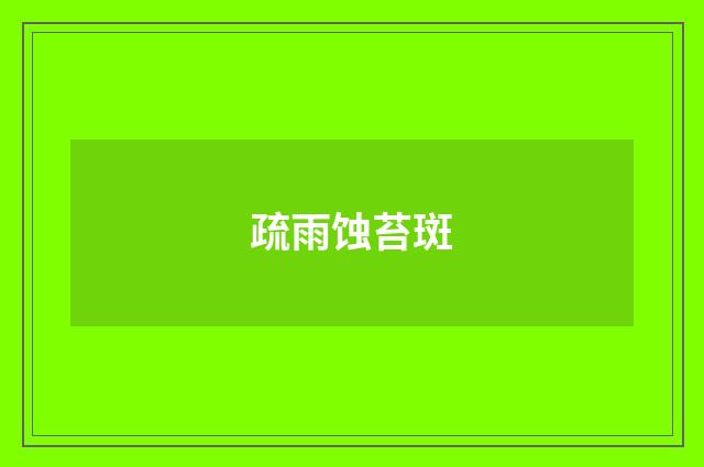疏雨蚀苔斑
