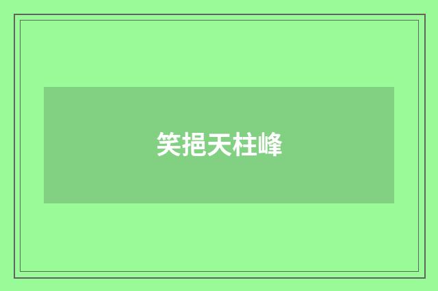 笑挹天柱峰