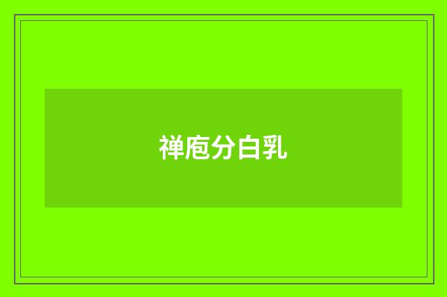 禅庖分白乳
