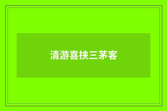 清游喜挟三茅客