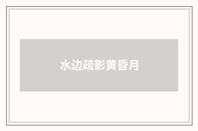 水边疏影黄昏月