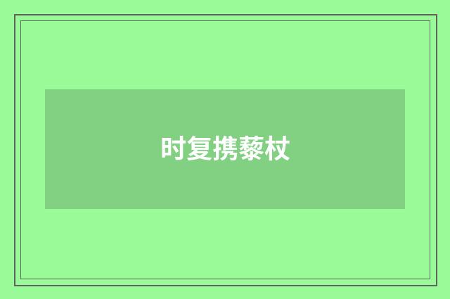 时复携藜杖