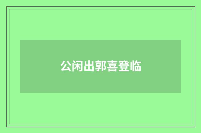 公闲出郭喜登临