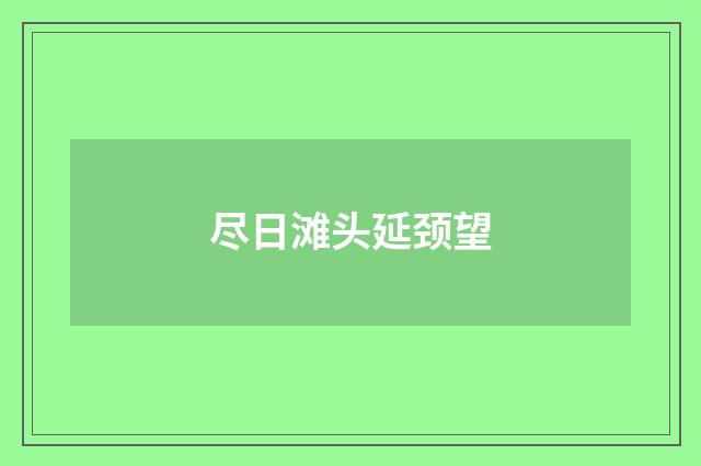 尽日滩头延颈望