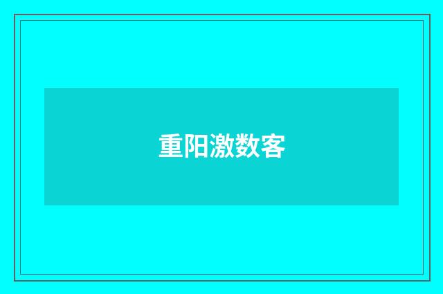 重阳激数客