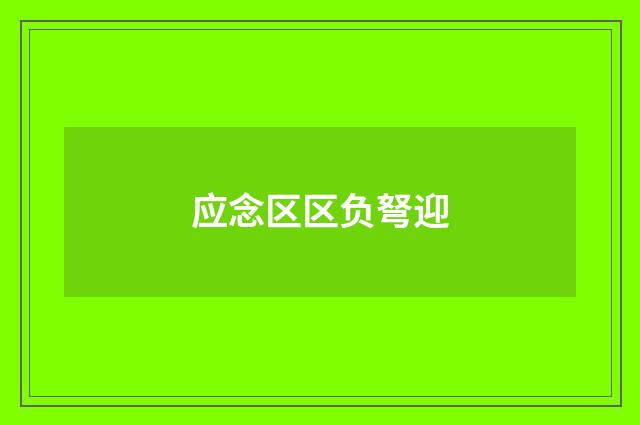 应念区区负弩迎