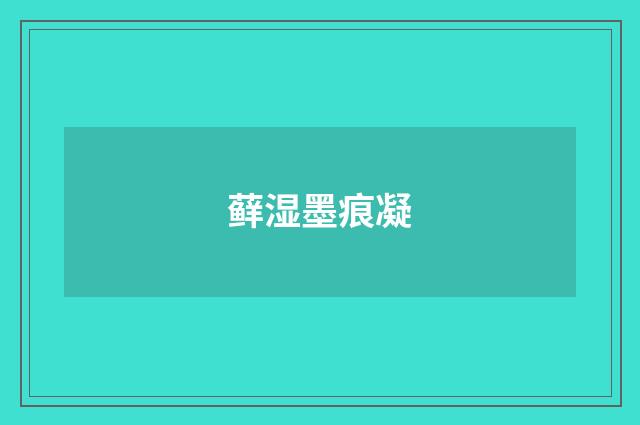 藓湿墨痕凝