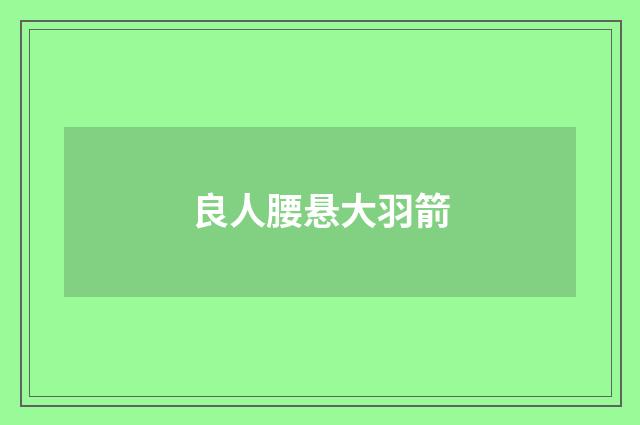 良人腰悬大羽箭