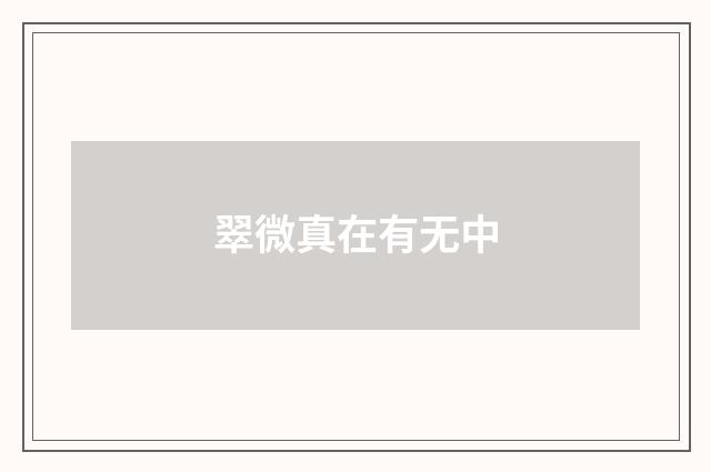 翠微真在有无中