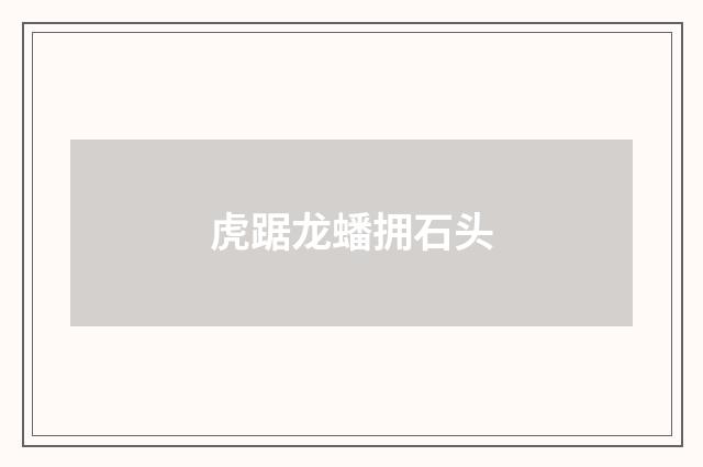 虎踞龙蟠拥石头