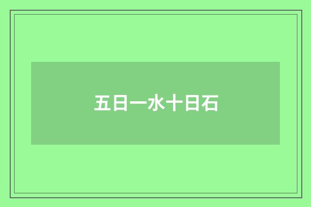 五日一水十日石