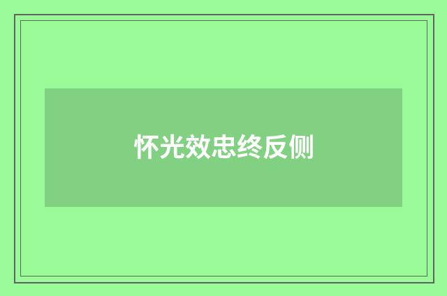 怀光效忠终反侧