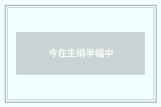 今在生绡半幅中