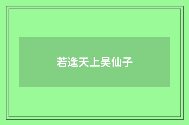 若逢天上吴仙子