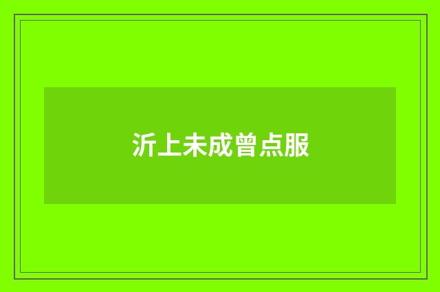 沂上未成曾点服