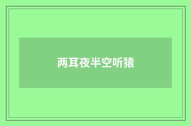 两耳夜半空听猿