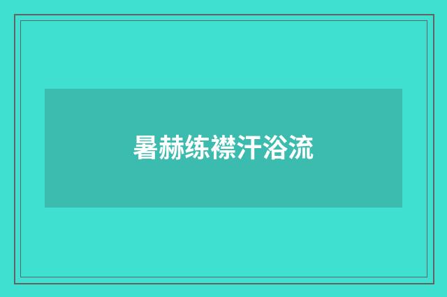 暑赫练襟汗浴流