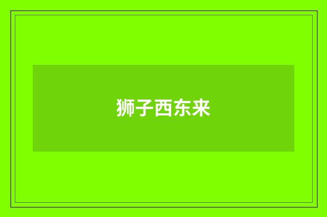 狮子西东来