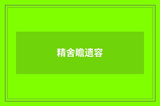 精舍瞻遗容