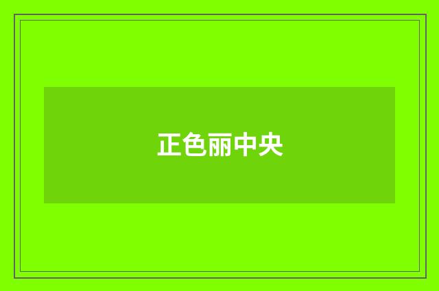 正色丽中央