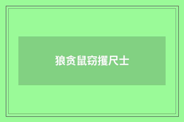 狼贪鼠窃攫尺士