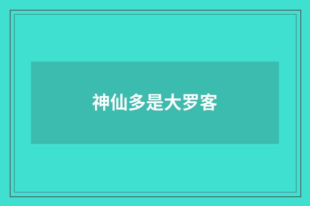 神仙多是大罗客