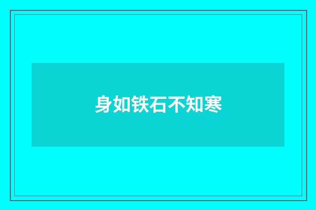 身如铁石不知寒