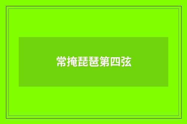 常掩琵琶第四弦