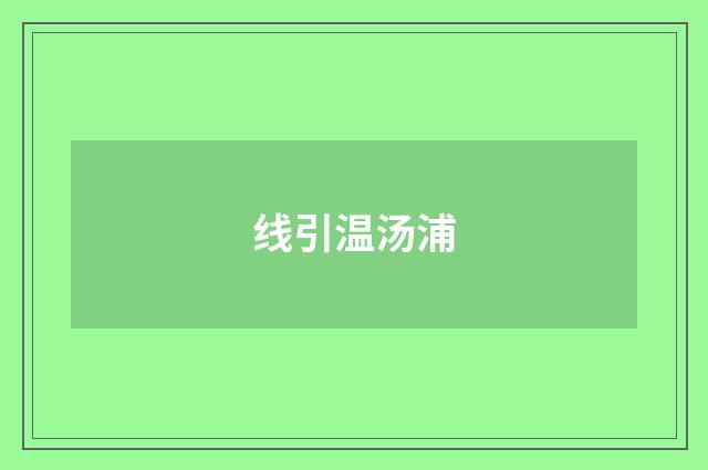 线引温汤浦
